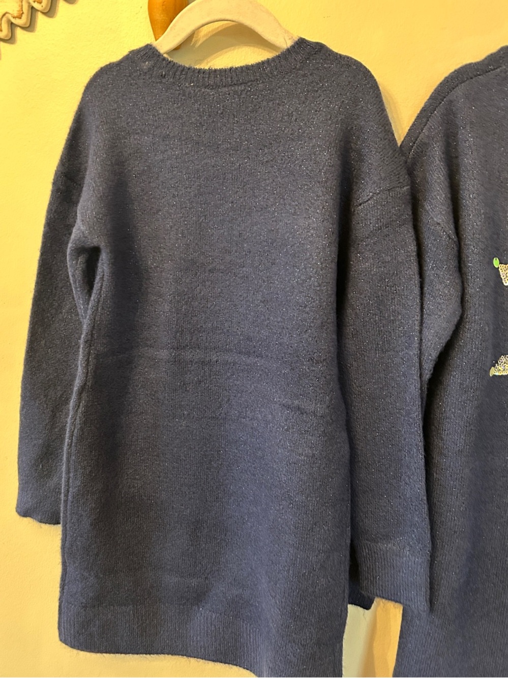 The Children's Place Blue Knit Snowflake Sweater Dress - holiday wear - size 5/6 - Picture 5 of 6